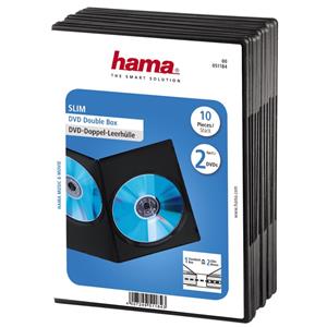 Hama Dvd Slim Box Dubbel Zwart 10 Stuks